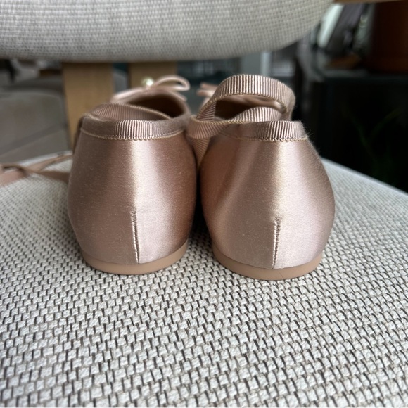 CHRISTIAN DIOR Satin Grosgrain D-Joy Ballet Flats in Pink Beige - Picture 5 of 11